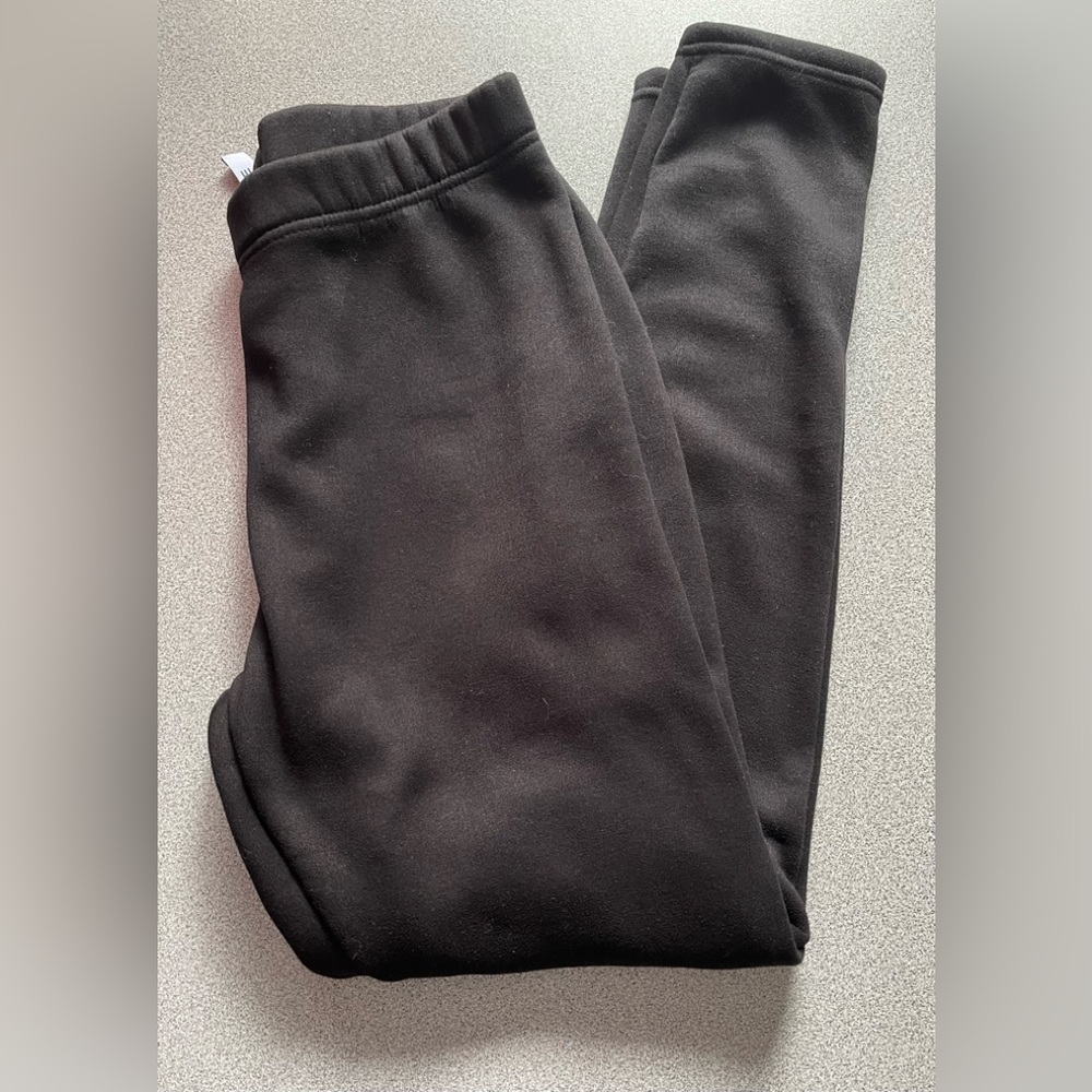 In Style Black Fuzzy Lined Leggings Size Medium